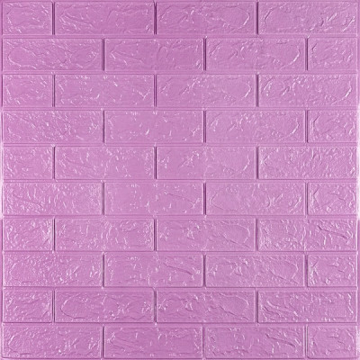 Самоклеюча 3D панель під світло - фіолетову цеглу 700х770х3мм 
