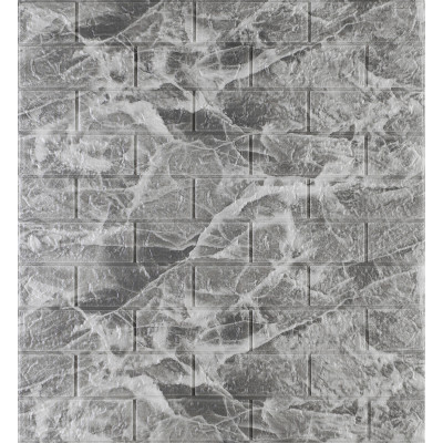 Самоклейка декоративна 3D панель під  цеглу мармур 700x770x5мм