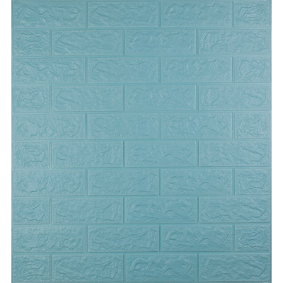 Самоклеюча декоративна 3D панель під бірюзову цеглу 700x770x5мм
