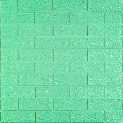 Самоклеюча 3D панель Цегла М'ята 700х770х3мм Самоклеюча 3D панель Цегла М'ята 700х770х3мм