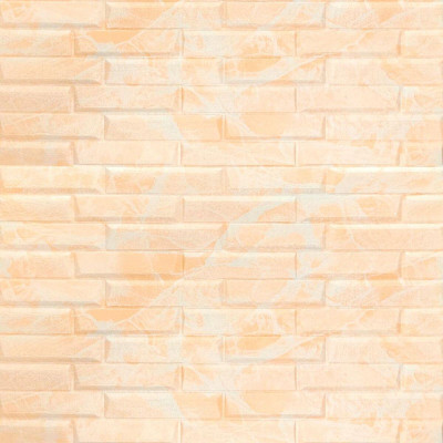 Самоклеюча декоративна 3D панель жовта мармурна 700х770х7мм