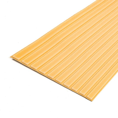 Самоклеюча 3D панель-рейка в рулоні жовто-пісочна 2900*350*6мм (2071)