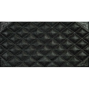 Самоклеюча декоративна 3D панель чорні плитки 600x300x8мм