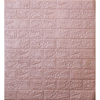 Самоклеюча 3D панель під пурпурну цеглу 700x770x4мм