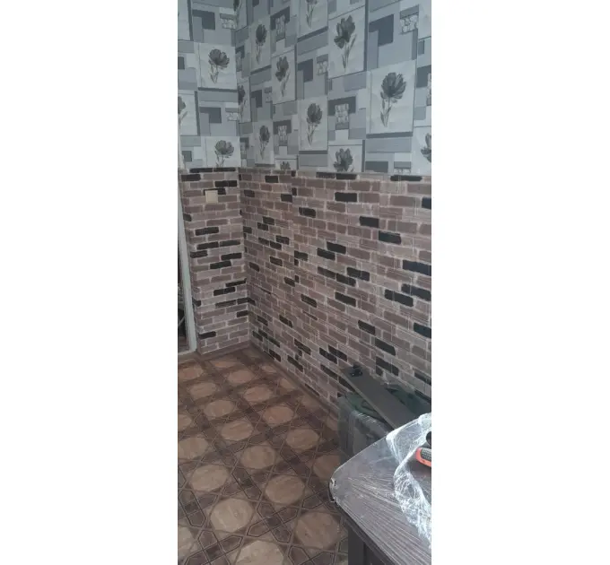 Самоклеюча 3D панель під графітову цеглу катеринослав 700х770х3мм