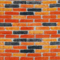 Самоклеюча 3D панель під бежево-коричневу цеглу катеринослав 700х770х3мм матовий