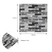 Самоклеюча 3D панель під сіру цеглу катеринослав 700х770х3мм 