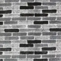 Самоклеюча 3D панель під сіру цеглу катеринослав 700х770х3мм 