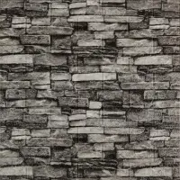 Самоклеюча 3D панель під камінь сірий піщаник 700х770х3мм 