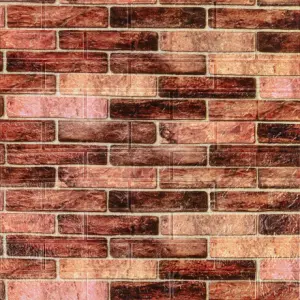 Самоклеюча 3D панель під коричневу цеглу катеринослав 700х770х3мм 