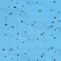 Самоклеюча  3D панель під цегла Блакитне небо 700х770х3мм 