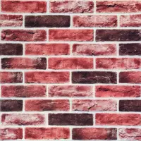 Самоклеюча 3D панель цегла клінкер насичений червоний 700х700х5мм 