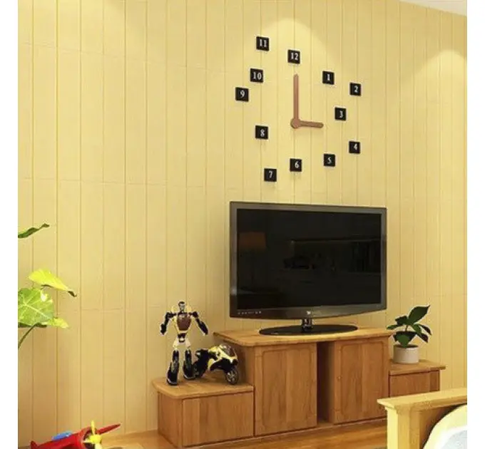 Самоклеюча 3D панель бежеве дерево 700х700х4мм 