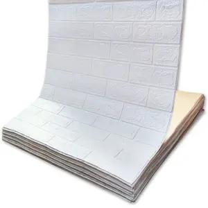 Самоклеюча 3D панель під білу цеглу в рулоні 20000х700х3мм