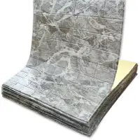 Самоклеюча 3D панель під мармур чорний в рулоні19600х700х3мм 