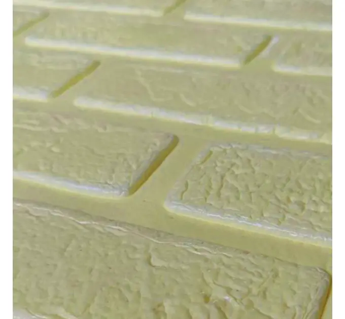 Самоклеюча декоративна 3D панель цегла деко бежева 700x700x5 мм 