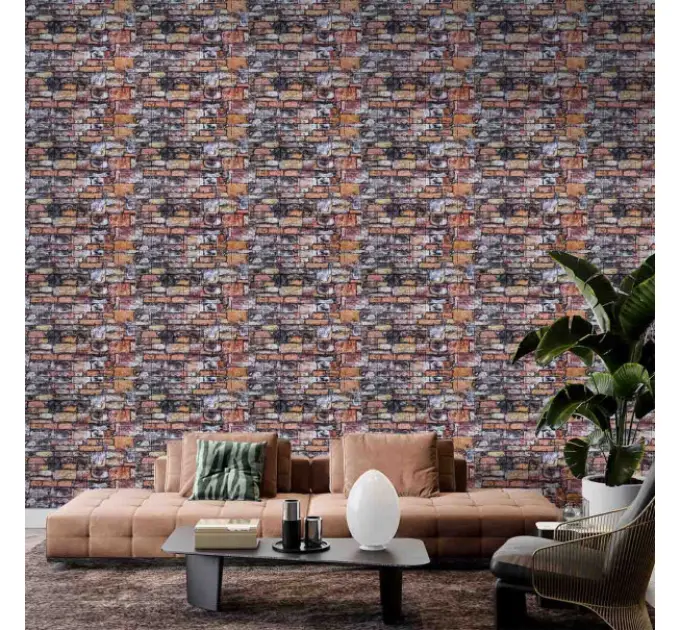 Самоклеюча декоративна 3D панель камінь-цегла 700x770x5мм