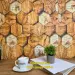 Самоклеюча декоративна 3D панель соти 700x770x5 мм 