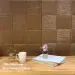 Самоклеюча декоративна 3D панель коричневе плетіння 700x700x5мм