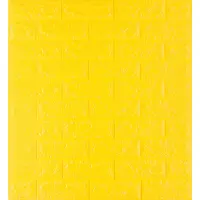 Самоклейка декоративна 3D панель під жовту цеглу 700x770x7мм