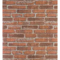 Самоклейка декоративна 3D панель під руду катеринославську цеглу 700x770x5мм  