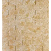 Самоклейка декоративна 3D панель під цеглу бежевий мармур 700x770x5мм