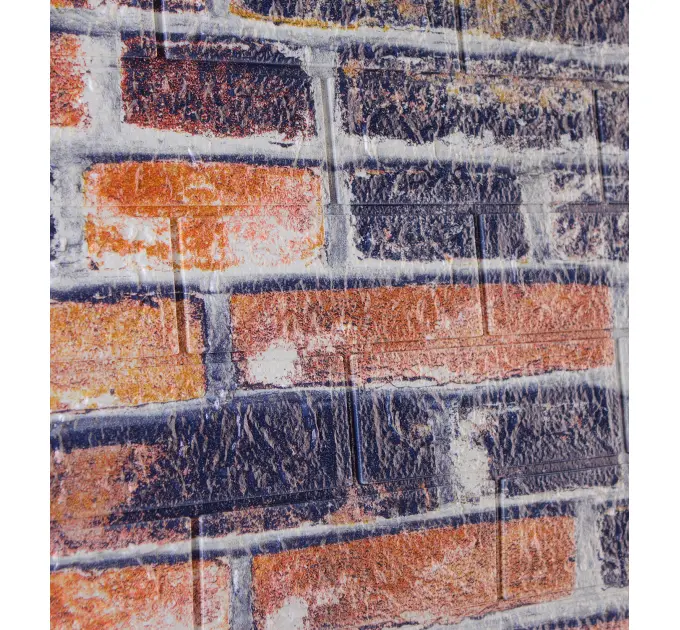 Самоклейка 3D панель під зістарену цеглу 700x770x5мм