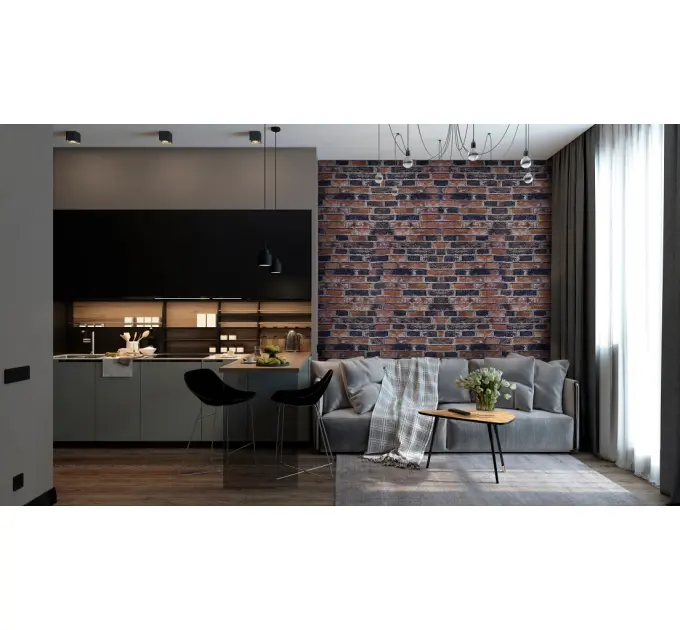 Самоклейка 3D панель під зістарену цеглу 700x770x5мм