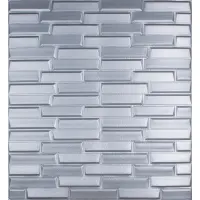 Самоклеюча декоративна 3D панель сіра кладка 700x770x6мм