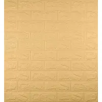 Самоклеюча декоративна 3D панель під бежеву цеглу 700x770x5мм