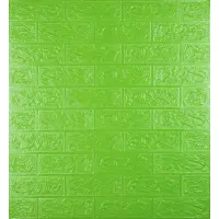 Самоклеюча декоративна 3D панель під зелену цеглу 700x770x5мм