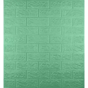Самоклеюча декоративна 3D панель під цеглу м'ята 700x770x5мм
