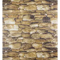 Самоклеюча декоративна 3D панель жовті валуни 700x770x5мм