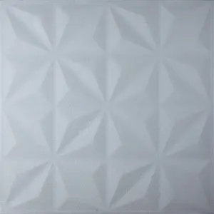 Самоклеюча 3D панель біла зірки 700x700x6мм 