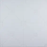Самоклеюча 3D панель біла піраміда 700x700x4.5мм 