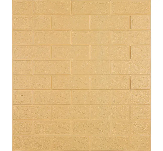 Самоклеюча 3D панель під бежеву цеглу 700x770x3мм