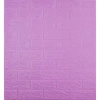 Самоклеюча декоративна 3D панель під цеглу фуксія 700x770x5мм