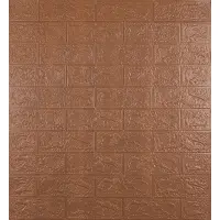 Самоклеюча декоративна 3D панель під коричневу цеглу 700x770x3 мм