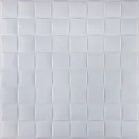 Самоклеюча 3D панель біла плетіння 700x700x8мм