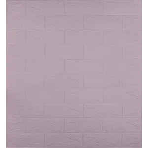 Самоклеюча декоративна 3D панель під світло-фіолетову цеглу 700x770x3мм