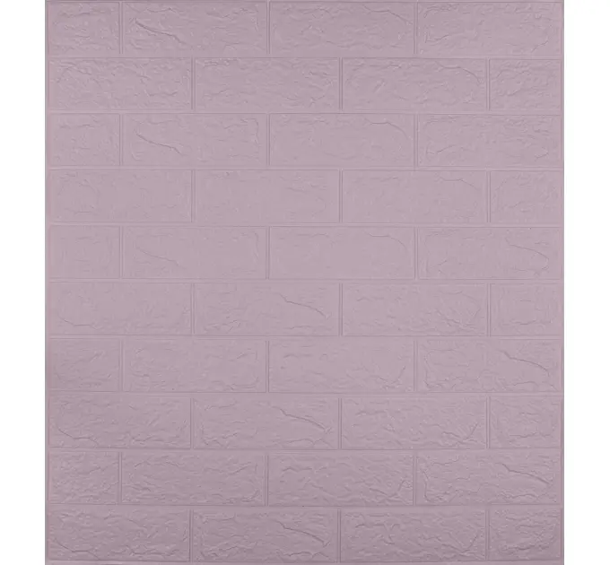 Самоклеюча 3D панель під світло-фіолетову цеглу 700x770x3мм