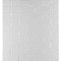 Самоклеюча декоративна 3D панель під білу цеглу 700x770x5 мм