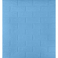 Самоклеюча декоративна 3D панель під блакитну цеглу 700x770x3мм