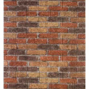 Самоклейка 3D панель під бежево-червону катеринославську цеглу 700x770x3мм 