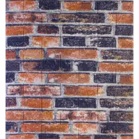 Самоклейка декоративна 3D панель під зістарену катеринославську цеглу 700x770x3мм