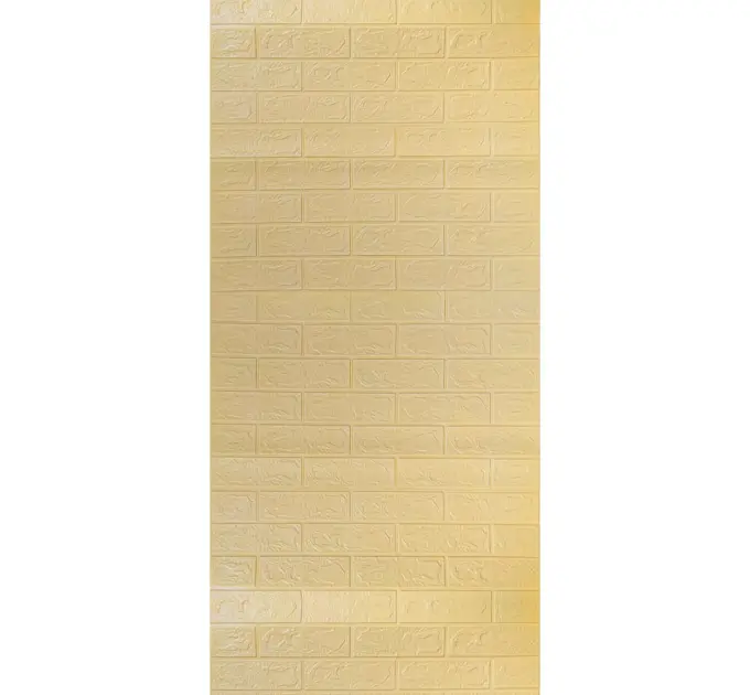 Самоклеюча декоративна 3D панель під бежеву цеглу в рулоні 3080x700x3мм