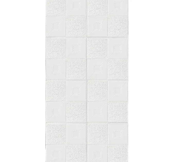 Самоклеюча 3D панель біла орнамент в рулоні 2800x700x3мм