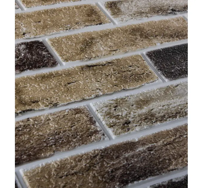 Самоклеюча декоративна 3D панель цегла пісочний клінкер 700x700x5мм (415) 