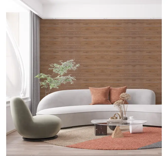 Самоклеюча декоративна 3D панель під дерево світлий дуб в рулоні 2800x700x3мм