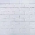 Самоклеюча декоративна 3D панель під білу матову цеглу зі сріблом 700x770x7 мм